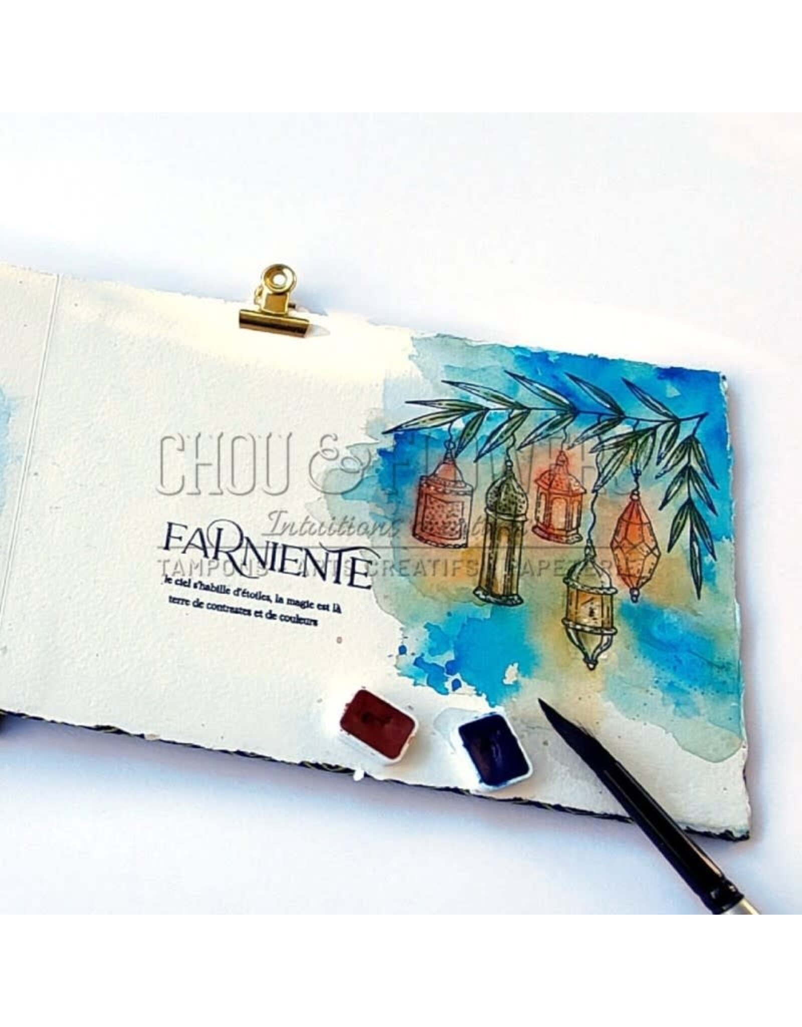 CHOU & FLOWERS CHOU & FLOWERS COLLECTION LE CHANT DES DUNES LUMIERE DOREE A6 CLEAR STAMP SET
