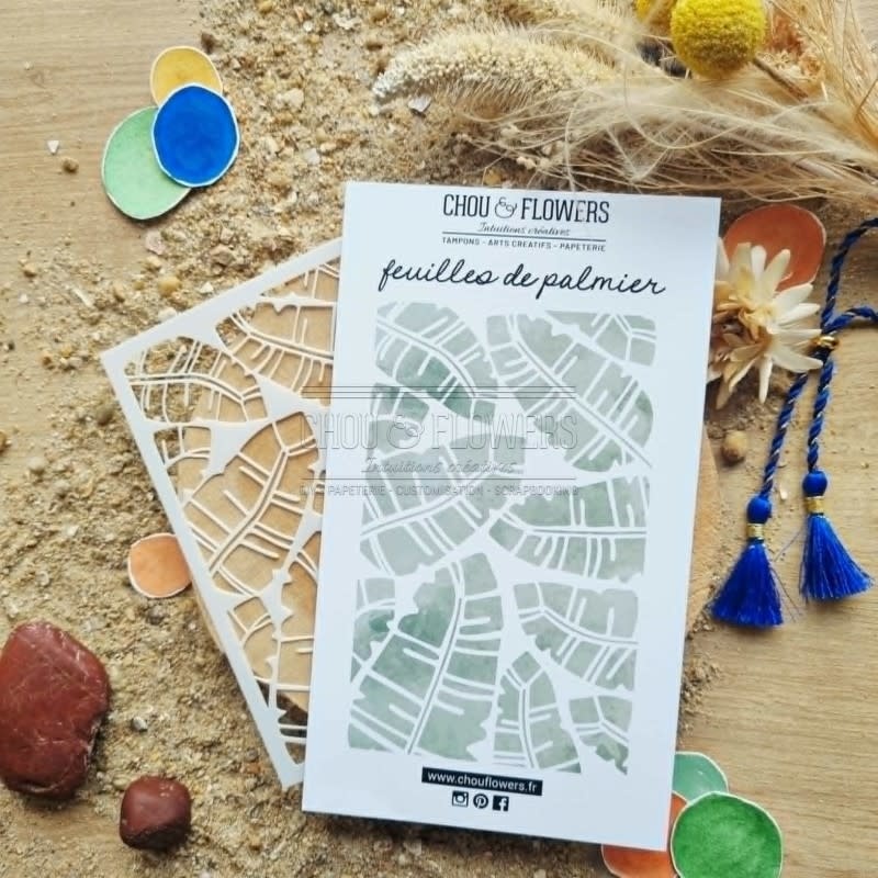 CHOU & FLOWERS CHOU & FLOWERS COLLECTION LE CHANT DES DUNES FEUILLES DE PALMIER STENCIL