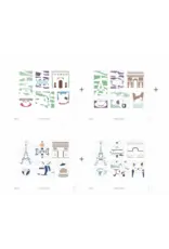 LDRS CREATIVE LDRS CREATIVE PARIS POSTAGE COLLAGE LAYERING STENCILS SET 4/PK
