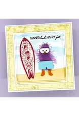 LDRS CREATIVE LDRS CREATIVE FUZZY WUZZIES BEACH BUM ADD-ON 4x4 CLEAR STAMP AND DIE SET