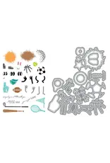 LDRS CREATIVE LDRS CREATIVE FUZZY WUZZIES ATHLETIC SUPPORTER ADD-ON 4x6 CLEAR STAMP AND DIE SET