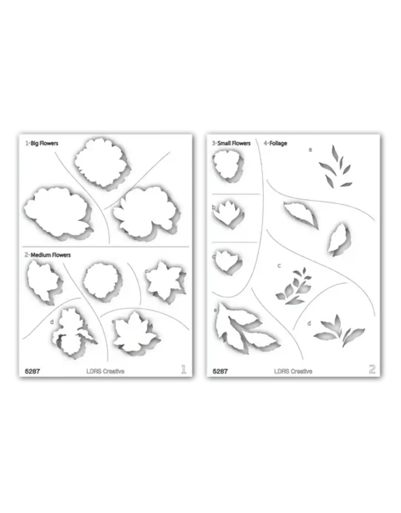 LDRS CREATIVE LDRS CREATIVE BOUQUET MAKER MASK STENCIL SET