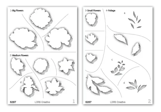 LDRS CREATIVE LDRS CREATIVE BOUQUET MAKER MASK STENCIL SET
