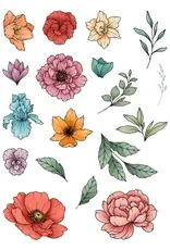 LDRS CREATIVE LDRS CREATIVE BOUQUET MAKER 5x7 CLEAR STAMP SET