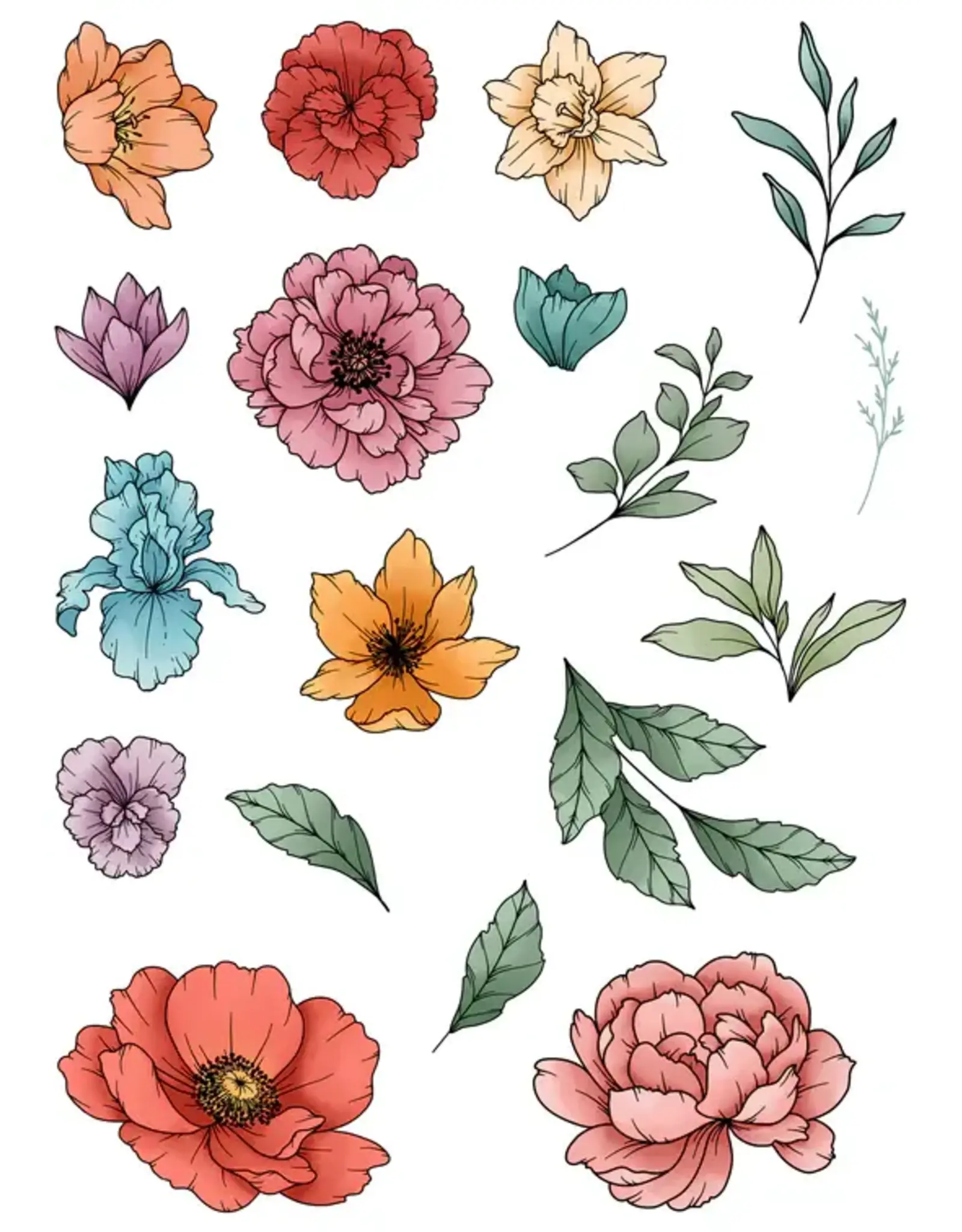 LDRS CREATIVE LDRS CREATIVE BOUQUET MAKER 5x7 CLEAR STAMP SET