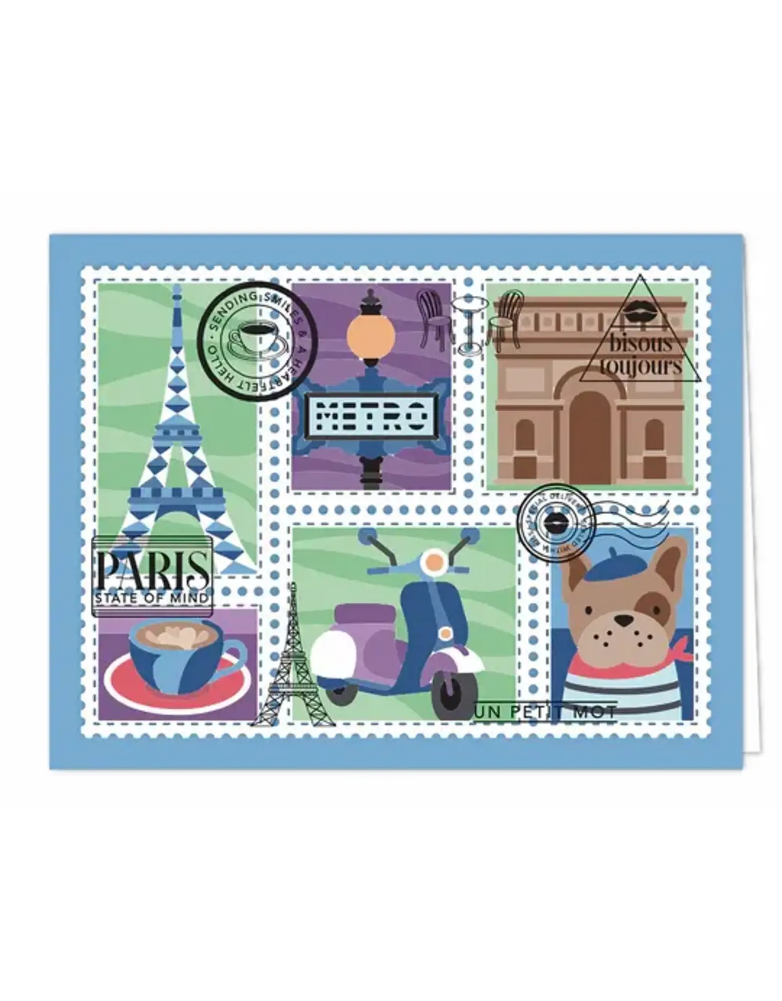 LDRS CREATIVE LDRS CREATIVE PARIS POSTAGE COLLAGE 4x6 CLEAR STAMP SET