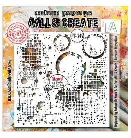 AALL & CREATE AALL & CREATE AUTOUR DE MWA #249 CIRCULAR DISRUPTION 6X6 STENCIL