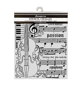 STAMPERIA STAMPERIA SYMPHONY VIOLIN 20x25cm STENCIL