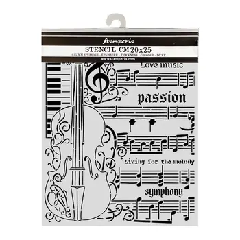 STAMPERIA STAMPERIA SYMPHONY VIOLIN 20x25cm STENCIL