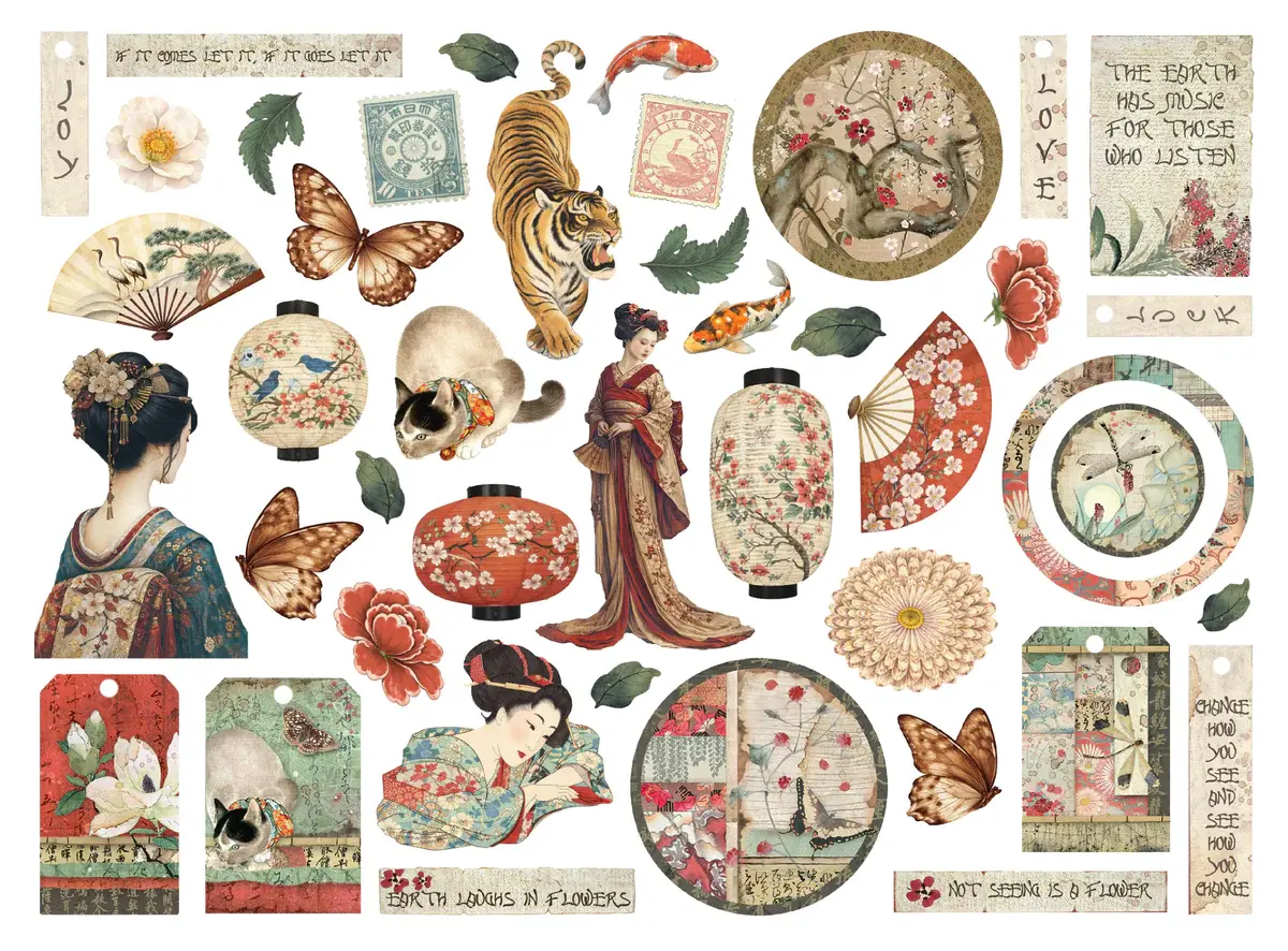 STAMPERIA STAMPERIA ORIENTAL GARDEN CHIPBOARD DIE CUTS