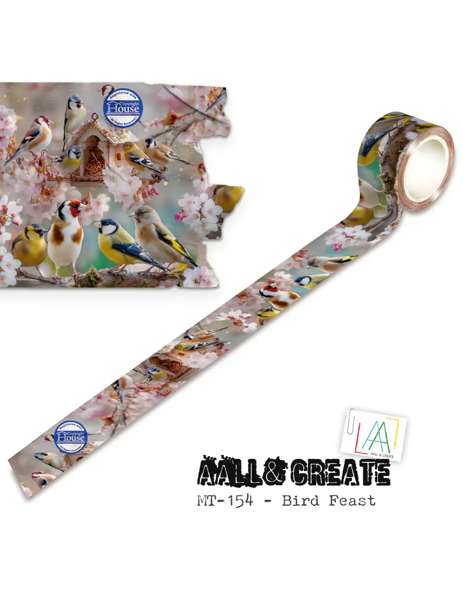 AALL & CREATE AALL & CREATE #154 BIRD FEAST LAYER IT UP! WASHI TAPE