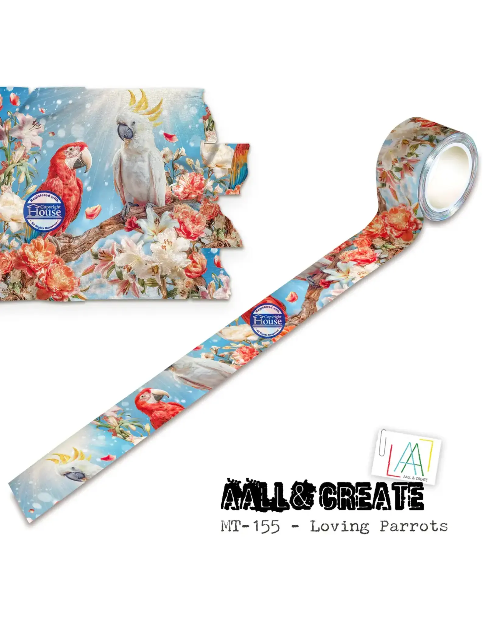 AALL & CREATE AALL & CREATE #155 LOVING PARROTS LAYER IT UP! WASHI TAPE