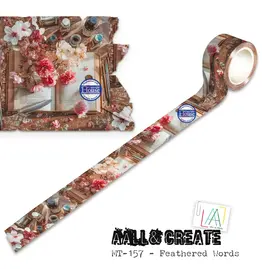 AALL & CREATE AALL & CREATE #157 FEATHERED WORDS LAYER IT UP! WASHI TAPE
