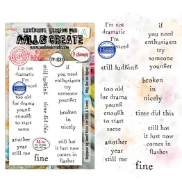 AALL & CREATE AALL & CREATE JANET KLEIN #1381 MISS DEE ON AGING A6 CLEAR STAMP SET