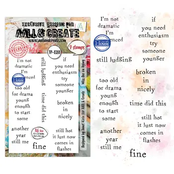 AALL & CREATE AALL & CREATE JANET KLEIN #1381 MISS DEE ON AGING A6 CLEAR STAMP SET