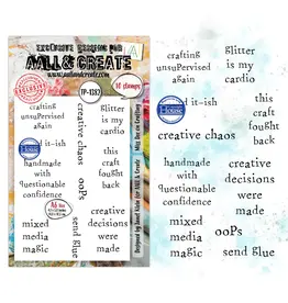 AALL & CREATE AALL & CREATE JANET KLEIN #1382 MISS DEE ON CRAFTING A6 CLEAR STAMP SET