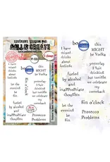 AALL & CREATE AALL & CREATE JANET KLEIN #1383 MISS DEE ON DRINKING A6 CLEAR STAMP SET