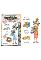 AALL & CREATE AALL & CREATE JANET KLEIN #1433 DEE IS BOOKED A7 CLEAR STAMP SET