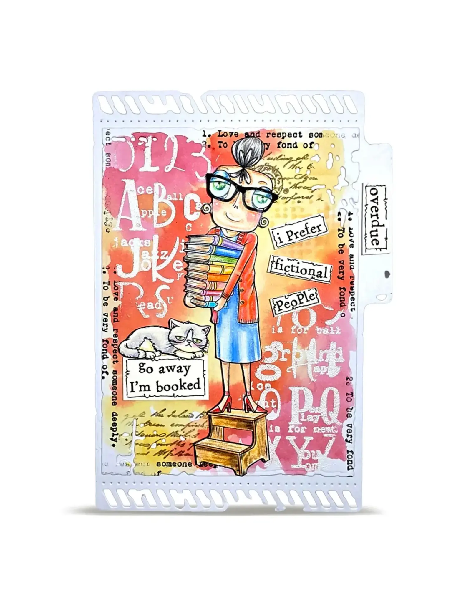 AALL & CREATE AALL & CREATE JANET KLEIN #1433 DEE IS BOOKED A7 CLEAR STAMP SET