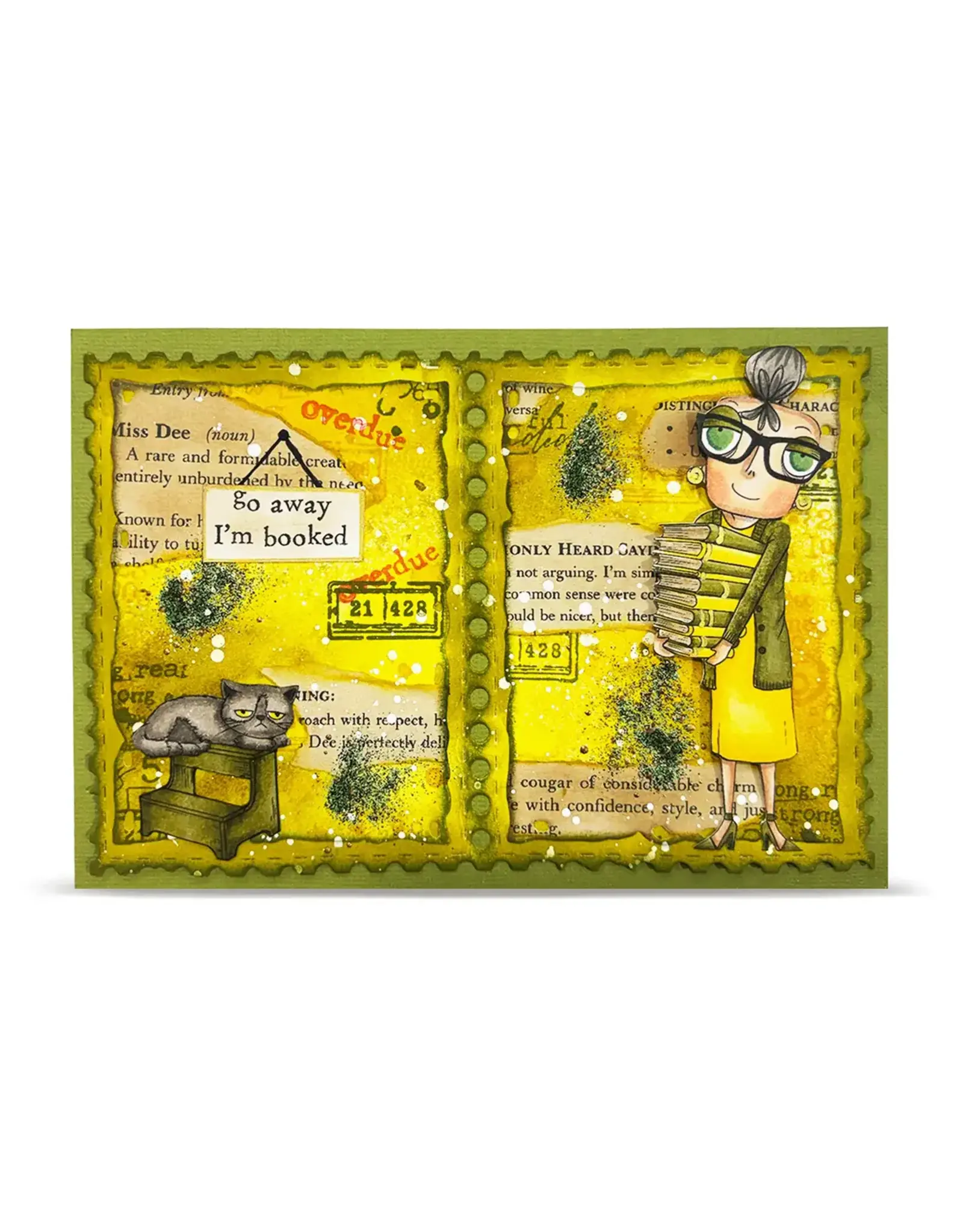 AALL & CREATE AALL & CREATE JANET KLEIN #1433 DEE IS BOOKED A7 CLEAR STAMP SET