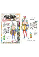 AALL & CREATE AALL & CREATE JANET KLEIN #1434 DEE SHOPS A7 CLEAR STAMP SET