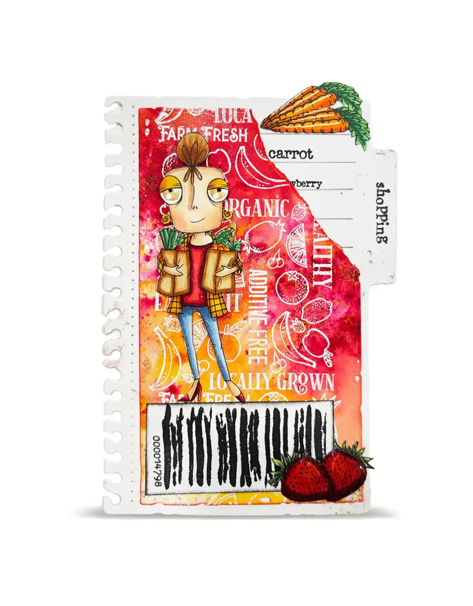 AALL & CREATE AALL & CREATE JANET KLEIN #1434 DEE SHOPS A7 CLEAR STAMP SET