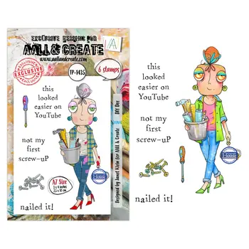 AALL & CREATE AALL & CREATE JANET KLEIN #1435 DIY DEE A7 CLEAR STAMP SET