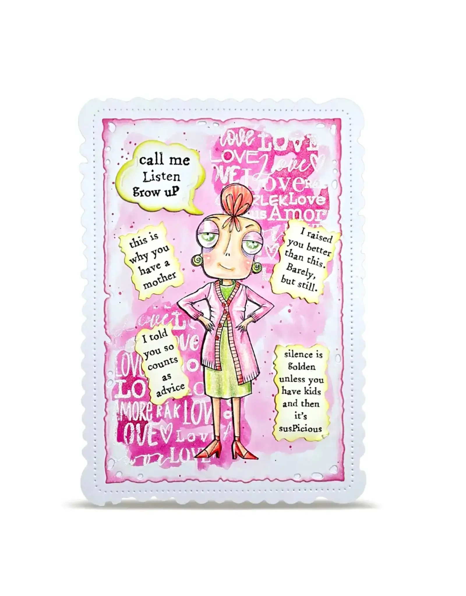 AALL & CREATE AALL & CREATE JANET KLEIN #1436 MOTHER DEE A7 CLEAR STAMP SET
