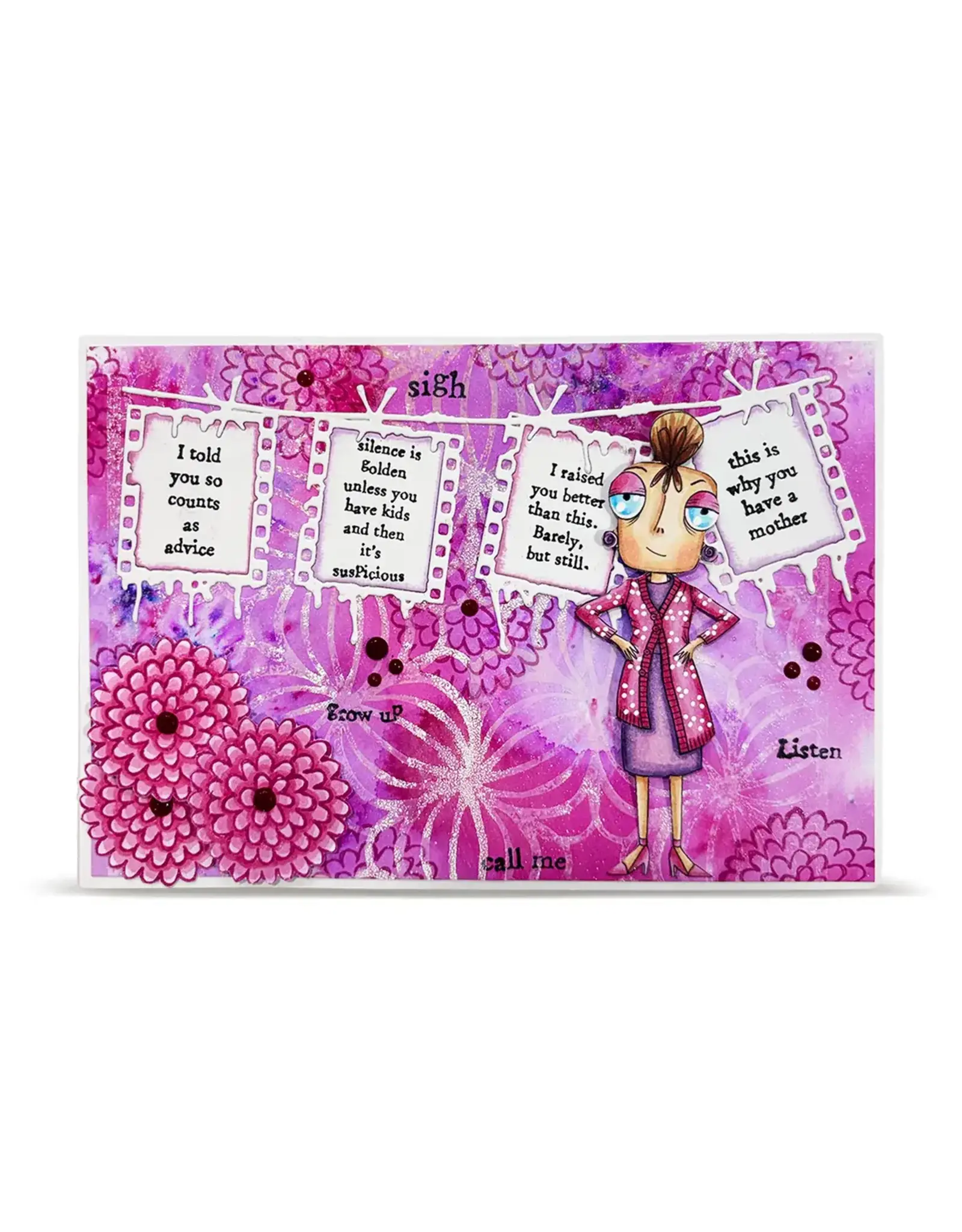 AALL & CREATE AALL & CREATE JANET KLEIN #1436 MOTHER DEE A7 CLEAR STAMP SET
