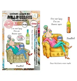 AALL & CREATE AALL & CREATE JANET KLEIN #1437 POUR DECISIONS A7 CLEAR STAMP SET