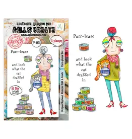 AALL & CREATE AALL & CREATE JANET KLEIN #1438 PURR-PLEXED DEE A7 CLEAR STAMP SET