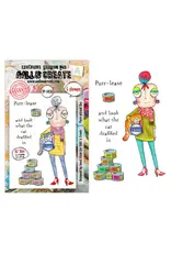 AALL & CREATE AALL & CREATE JANET KLEIN #1438 PURR-PLEXED DEE A7 CLEAR STAMP SET