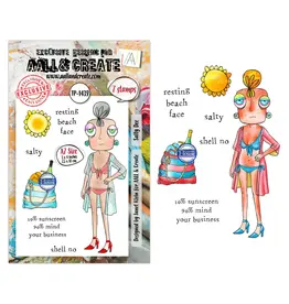 AALL & CREATE AALL & CREATE JANET KLEIN #1439 SALTY DEE A7 CLEAR STAMP SET