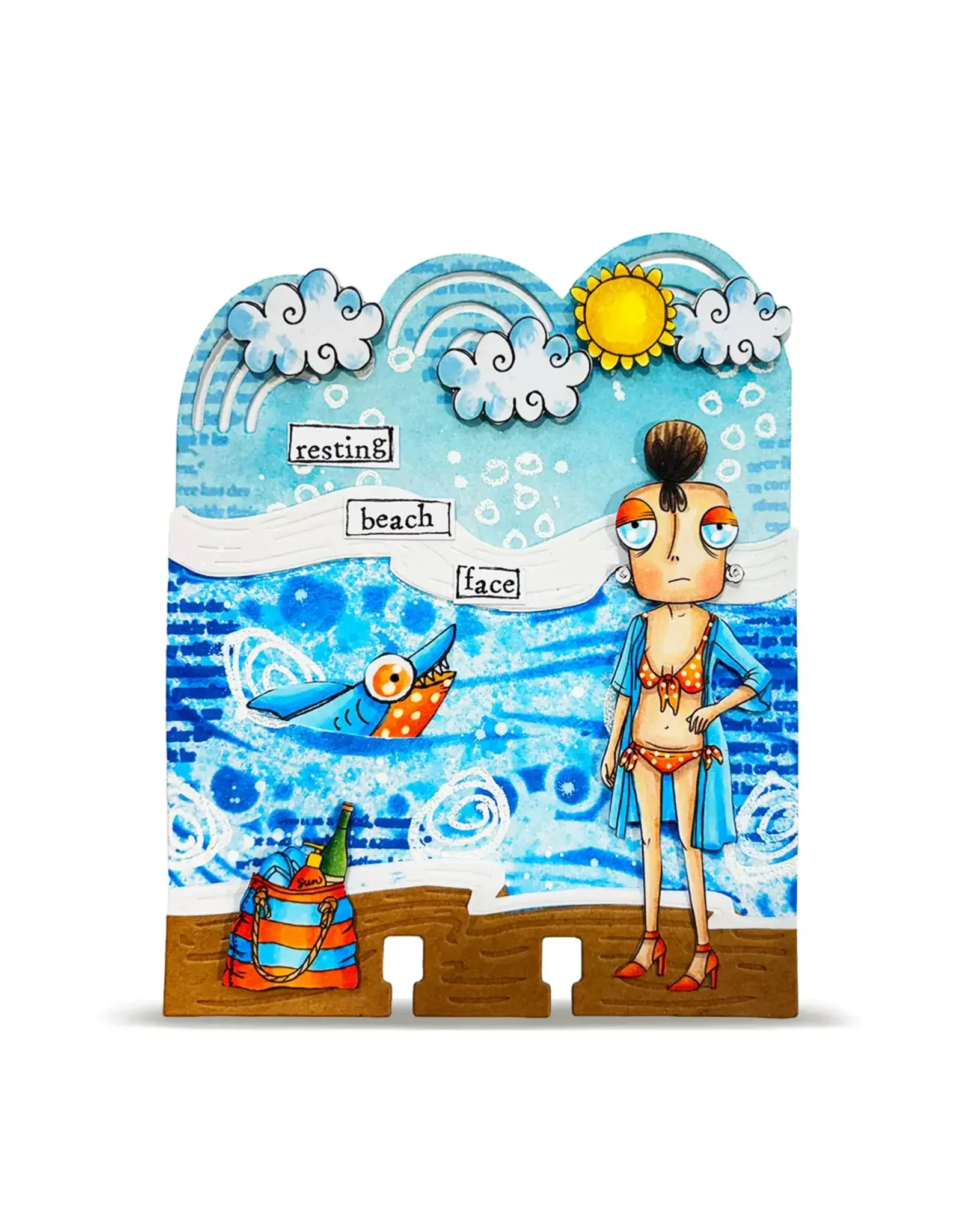 AALL & CREATE AALL & CREATE JANET KLEIN #1439 SALTY DEE A7 CLEAR STAMP SET
