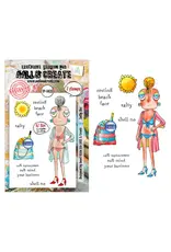 AALL & CREATE AALL & CREATE JANET KLEIN #1439 SALTY DEE A7 CLEAR STAMP SET