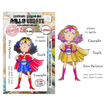 AALL & CREATE AALL & CREATE JANET KLEIN #1441 SUPERDEE A7 CLEAR STAMP SET