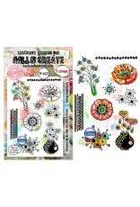AALL & CREATE AALL & CREATE AZ LINE #1477 FUNNY COQUELICOTS A6 CLEAR STAMP SET