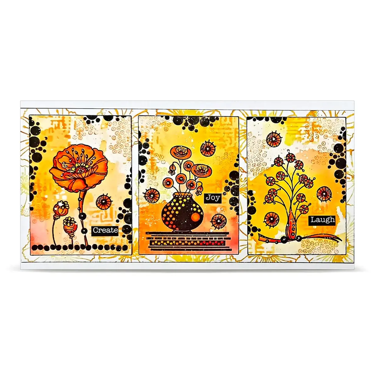 AALL & CREATE AALL & CREATE AZ LINE #1477 FUNNY COQUELICOTS A6 CLEAR STAMP SET