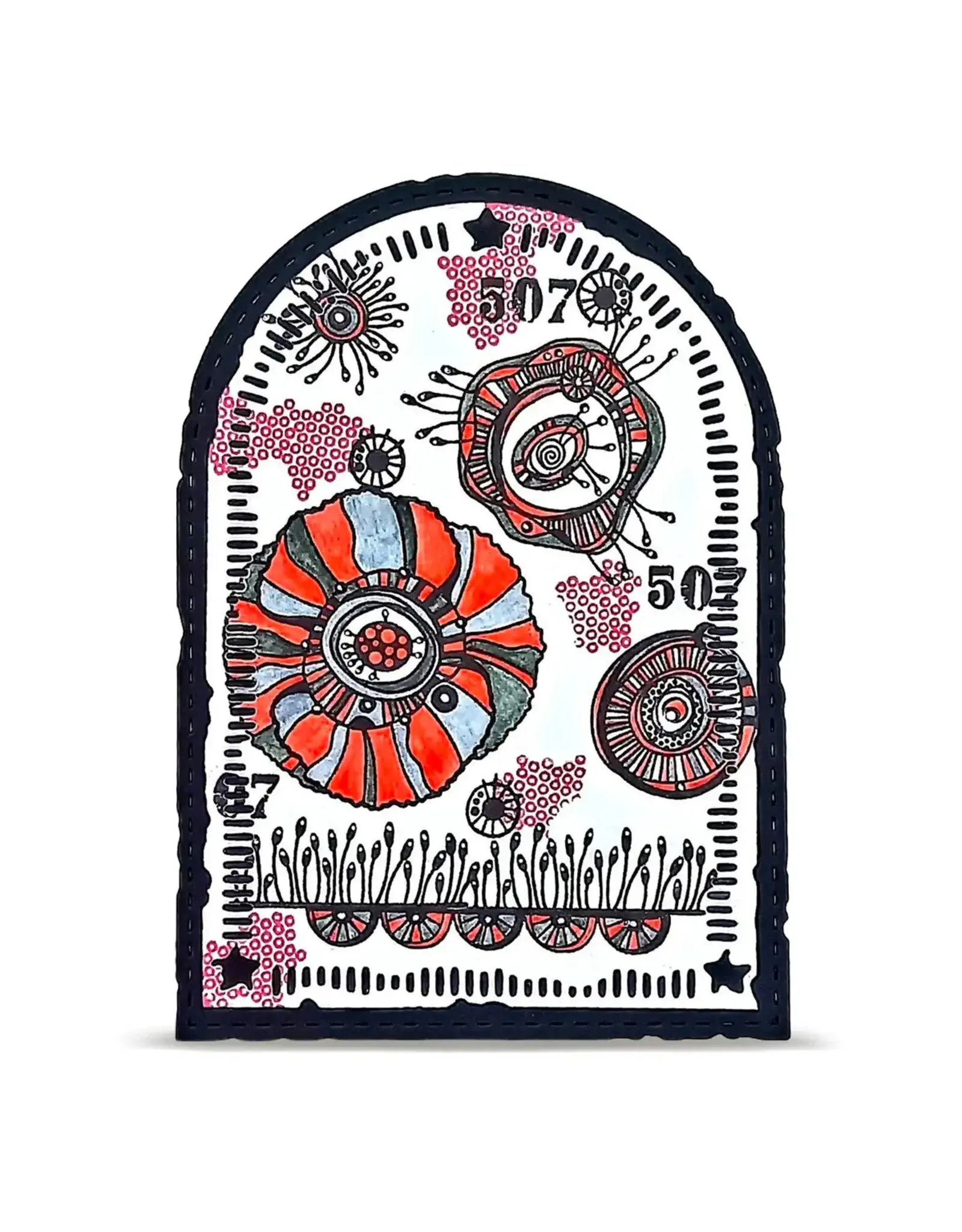 AALL & CREATE AALL & CREATE AZ LINE #1478 GRAPHIC COQUELICOTS A6 CLEAR STAMP SET