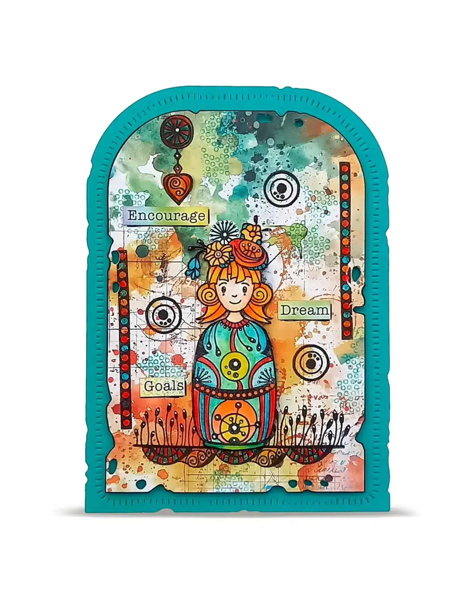 AALL & CREATE AALL & CREATE AZ LINE #1478 GRAPHIC COQUELICOTS A6 CLEAR STAMP SET