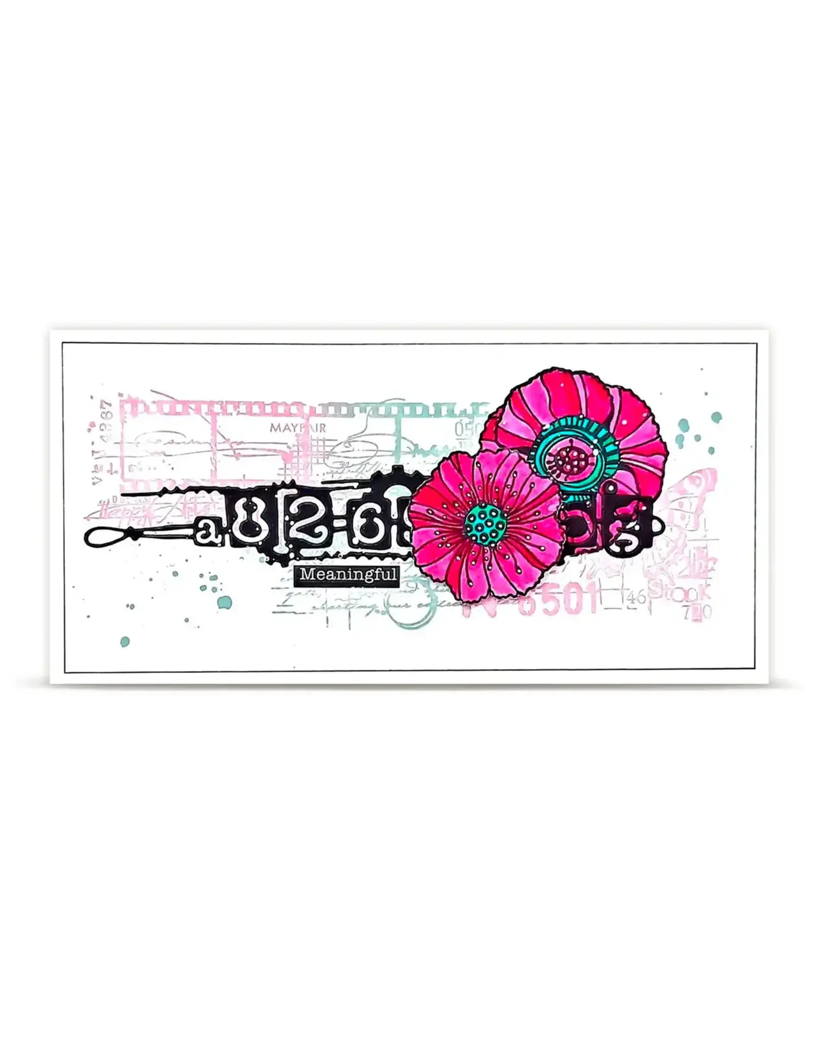 AALL & CREATE AALL & CREATE AZ LINE #1479 LOVELY COQUELICOTS A6 CLEAR STAMP SET