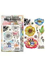 AALL & CREATE AALL & CREATE AZ LINE #1479 LOVELY COQUELICOTS A6 CLEAR STAMP SET