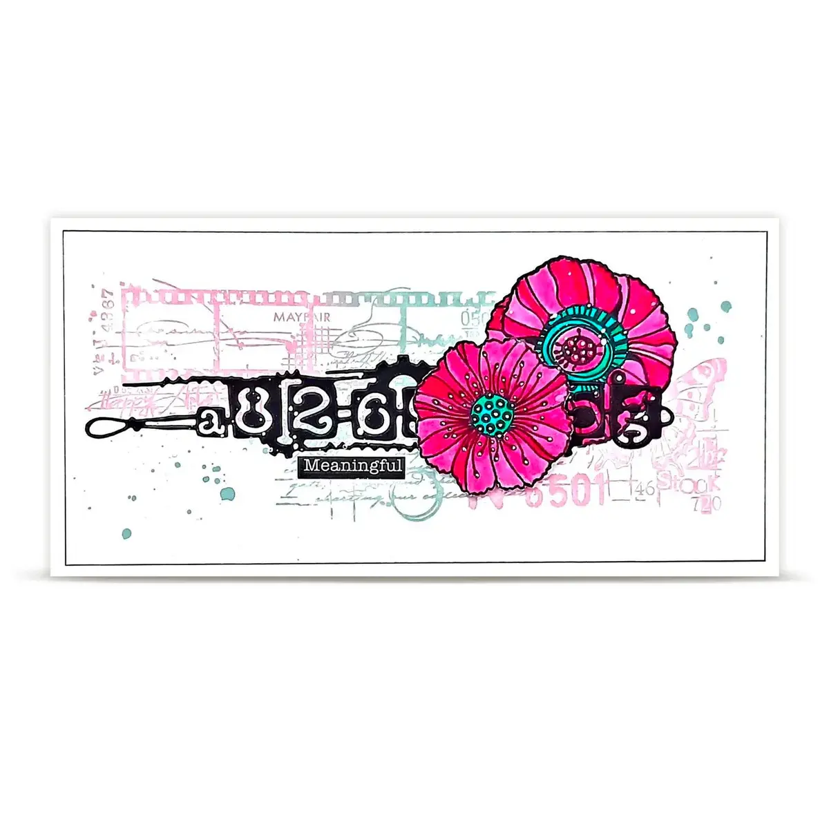 AALL & CREATE AALL & CREATE AZ LINE #1479 LOVELY COQUELICOTS A6 CLEAR STAMP SET