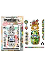 AALL & CREATE AALL & CREATE AZ LINE #1480 ZOUKI POPPIE A7 CLEAR STAMP SET