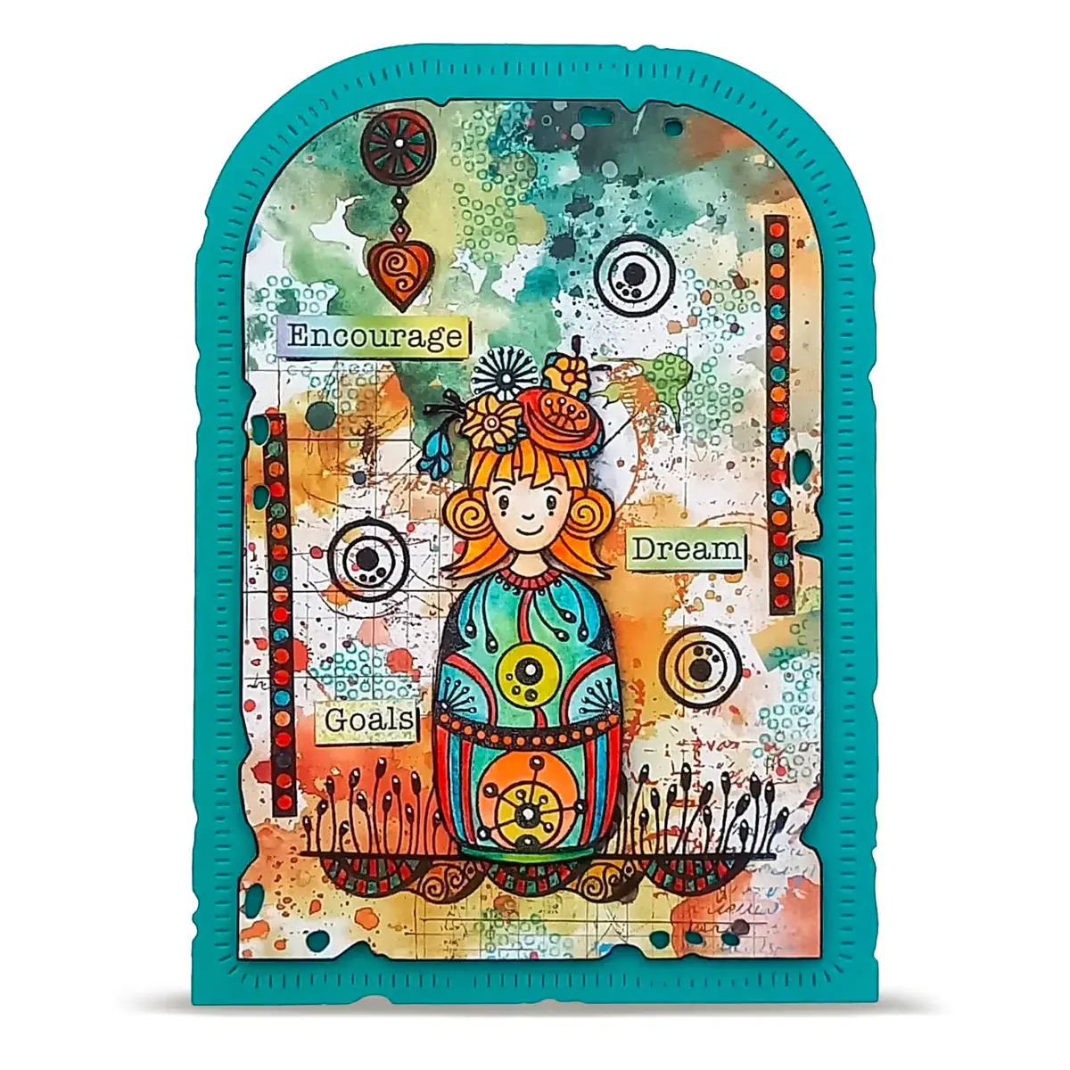 AALL & CREATE AALL & CREATE AZ LINE #1480 ZOUKI POPPIE A7 CLEAR STAMP SET