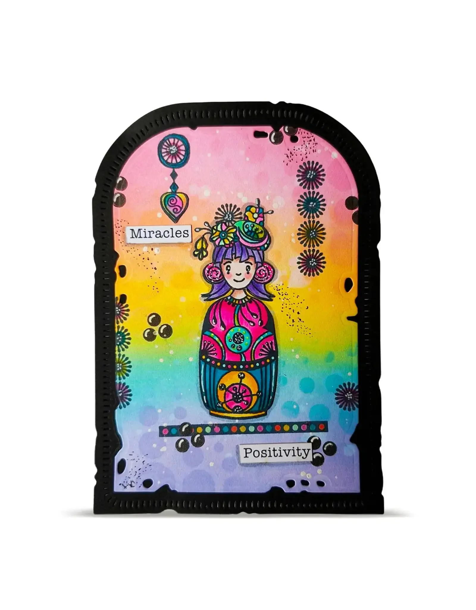 AALL & CREATE AALL & CREATE AZ LINE #1480 ZOUKI POPPIE A7 CLEAR STAMP SET