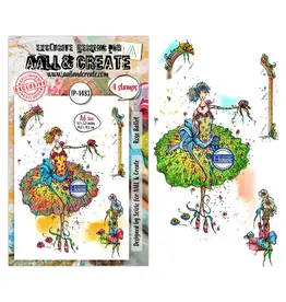 AALL & CREATE AALL & CREATE SOIZIC #1483 ROSE BALLET A6 CLEAR STAMP SET