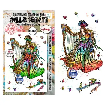 AALL & CREATE AALL & CREATE SOIZIC #1484 FLOATING HARMONIES A6 CLEAR STAMP SET