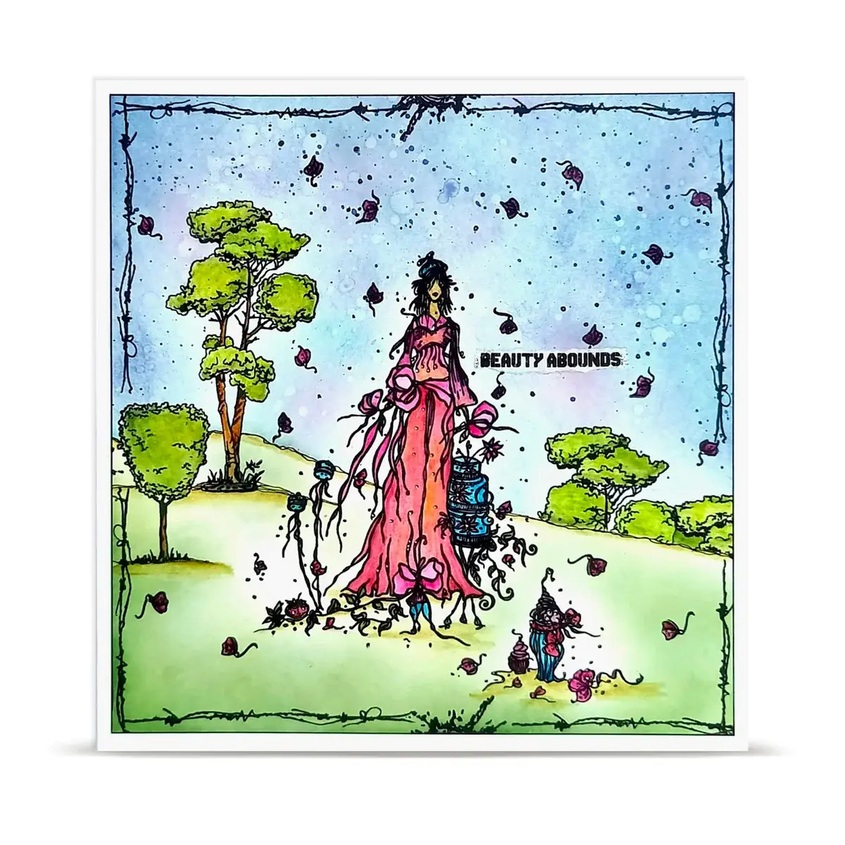 AALL & CREATE AALL & CREATE AUTOUR DE MWA #1474 HAPPY TOWN PEOPLE A5 CLEAR STAMP SET