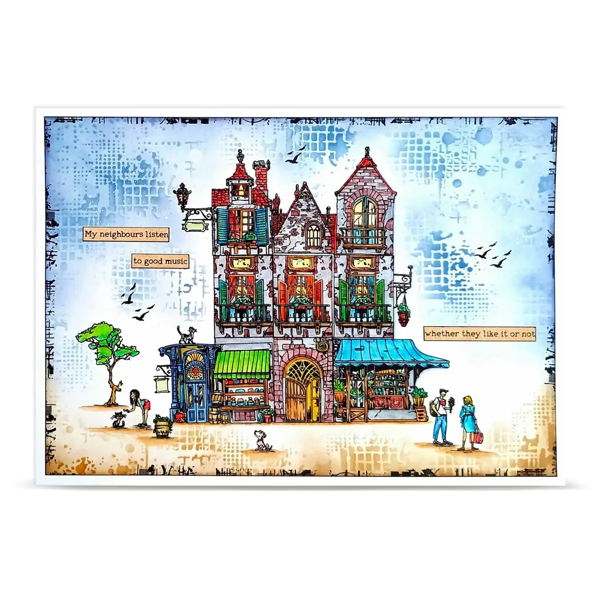 AALL & CREATE AALL & CREATE AUTOUR DE MWA #1474 HAPPY TOWN PEOPLE A5 CLEAR STAMP SET